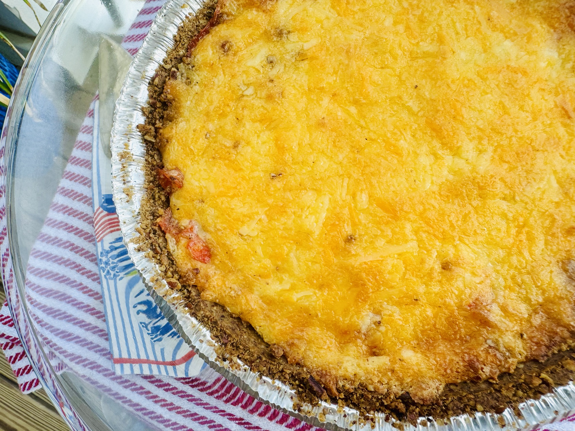 Independence Day Cheesy Tomato Pie